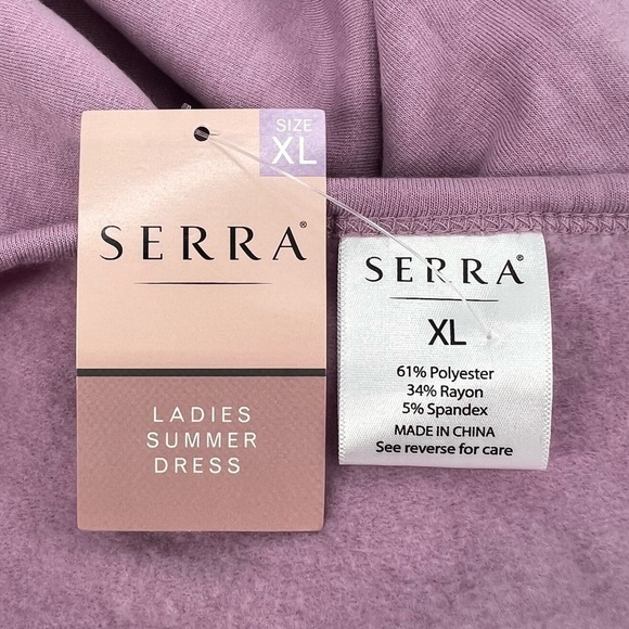 NWT Serra Pink Fleece Lined Summer Tank Dress Size XL Women's - Picture 2 of 5